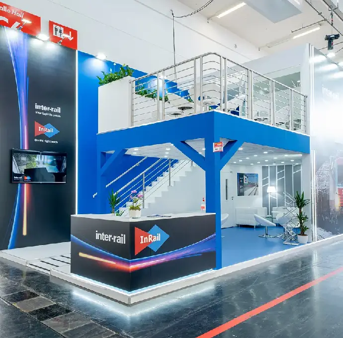 Double decker exhibition stand design and build by RADON Exhibitions