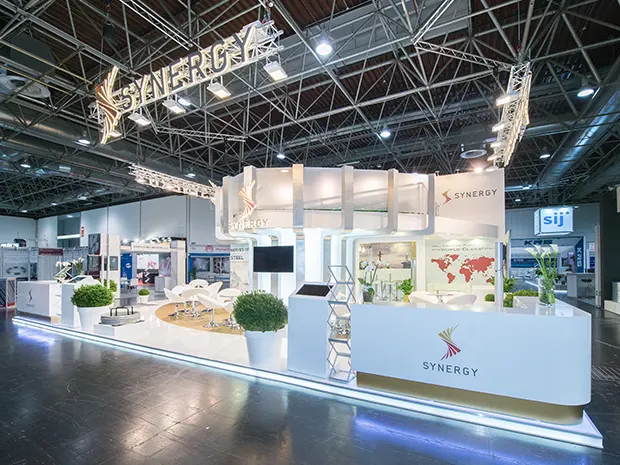 exhibition stand for Synergy at Wire & Tube 2025