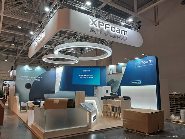 exhibition stand for XPFOAM at DOMOTEX 2026